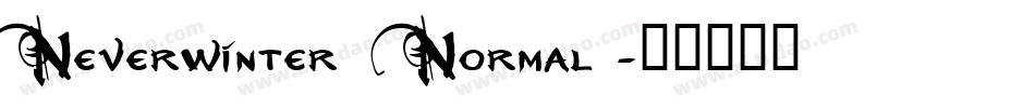 Neverwinter Normal字体转换